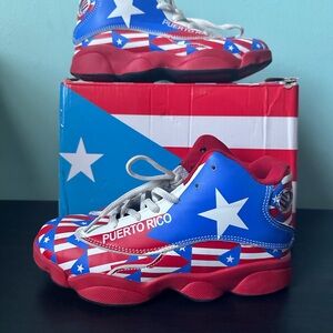 Puerto Rico Kids Shoes - Red, Blue, White